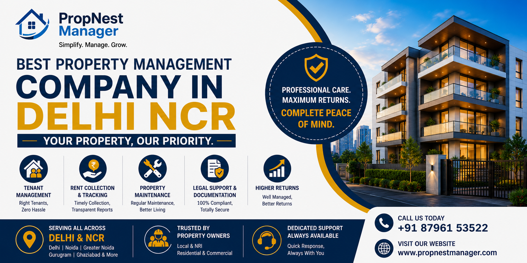 Why PropNest Manager is the Best Property Management Company in Delhi NCR?